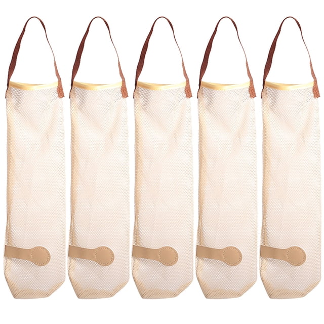 5Pcs Hanging Mesh Onion Bags Breathable Storage Bags Hanging Mesh Bags Household Storage Bags