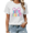 White, variant on Spring Easter Happy Easter Bow Graphic Tees Womans Tshirt Shirts Black White S-5XL Tops
