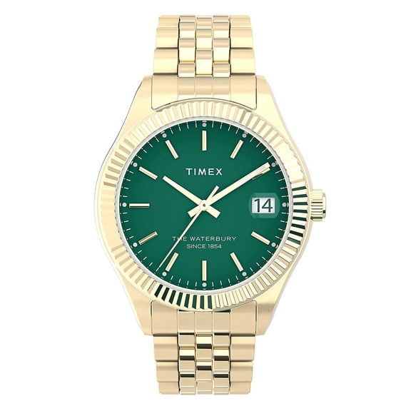 Timex TW2V31700VQ Women's Waterbury Legacy Green Dial Steel Watch