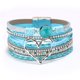 thumbnail image 1 of Pulsera de estilo de moda para mujer, pulsera magnética con diamantes de imitación y cuero artificial de PU suave, 1 of 5
