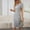 Gray, variant on YHAJDS Women Gown Stylish Color Short Sleeve V Neck Bodycon Long Pencil Dress