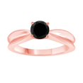 thumbnail image 1 of AoneJewelry Black Diamond Solitaire 1/2 Carat 10K White, Yellow & Rose Gold Ring, 1 of 5