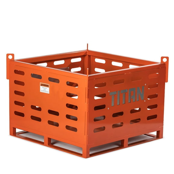 Titan Attachments USA Made Large Material Lifting Basket, 4,000 LB Lift Capacity
