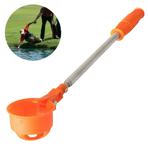 Golf Ball Retriever, Stainless Telescopic Extendable Golf Ball Retriever for Water w/Golf Ball Pick Up Retriever Grabber Claw Sucker Tool, Golf Gift for Men