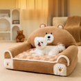 thumbnail image 2 of Pet Sofa All-season Universal Dog Kennel Small and Medium-sized Dog Teddy Bear Winter Warmth Rabbit Plush Dog Bed Cat Sofa ShopWise Round, 2 of 6