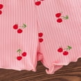 thumbnail image 6 of NIEWTR Summer 2Pcs Outfits Set for Toddler Girls with Cute Flower Short Sleeve T-Shirt and Flare Shorts, Gift Idea Summer 2Pcs Gift Outfits Set Short T-shirt Sets Red 18-24 Months, 6 of 6