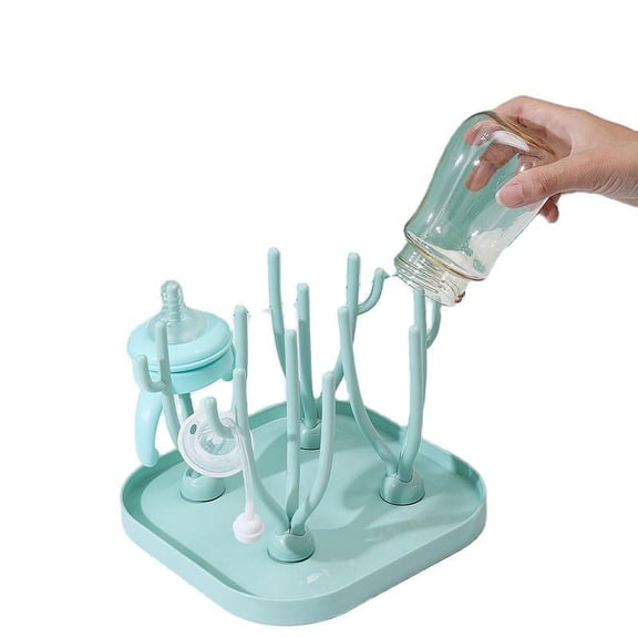 Baby Bottle Drying Rack with Drainer, Termichy Countertop Bottle Holder for Bottles, Teats, Cups, Pump Parts, and Accessories