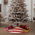 thumbnail image 4 of Rateoe American Flag And Baseball Pattern Christmas Tree Skirt with Ties, Christmas Tree Decorations, Farmhouse Christmas Decor Xmas Holiday Decorations-30", 4 of 6