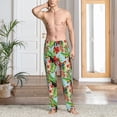 thumbnail image 5 of Mens Pajama Pants - Soft Sleep & Lounge Pants for Men, Cute Toucan Parrot Flowers Leaves Cuteness Casual PJ Bottoms Pants with Pockets, 5 of 5