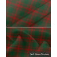 thumbnail image 6 of Faux Linen Valances for Windows Christmas Winter Vintage Farmhouse Red Green Plaid Curtains Valance Light Filtering Rod Pocket Small Window Treatment for Kitchen Living Room Bedroom 42x12In, 6 of 6