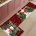 thumbnail image 1 of Tapis de Cuisine Lavables de Noël, Tapis de Sol Rembourrés, Bonhomme de Neige, Tapis de Cuisine Antidérapants, Tapis de Confort Anti-Fatigue pour Cuisine/évier/buanderie, Carreaux Rouges, 1 of 6