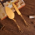 thumbnail image 5 of Juego de cuchillos y servidor Retro dorado de estilo europeo, pala hueca para Pizza, cuchillo para pastel y postre, juego de 2 piezas, regalo de cumpleaños y boda ER, 5 of 5