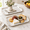 Ivory, variant on Christmas Red Rectangle Serving Tray Set of 2, Rustic Crackled Food Platter with Handles