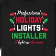 thumbnail image 3 of Instant Message - Holiday Lights Installer Christmas - Men's Crew Neck Fleece Pullover, 3 of 6