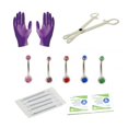thumbnail image 1 of Professional Piercing Kit 13 Pcs Surgical Steel Belly Button Ring 14g, 1 of 7