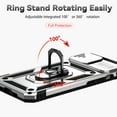 thumbnail image 3 of K-Lion Rugged Case for iPhone 14 Heavy Duty Shockproof Case with Slide Camera Cover Built-in 360° Ring Holder Kickstand Magentic Protective Case For iPhone 14,Silver, 3 of 9