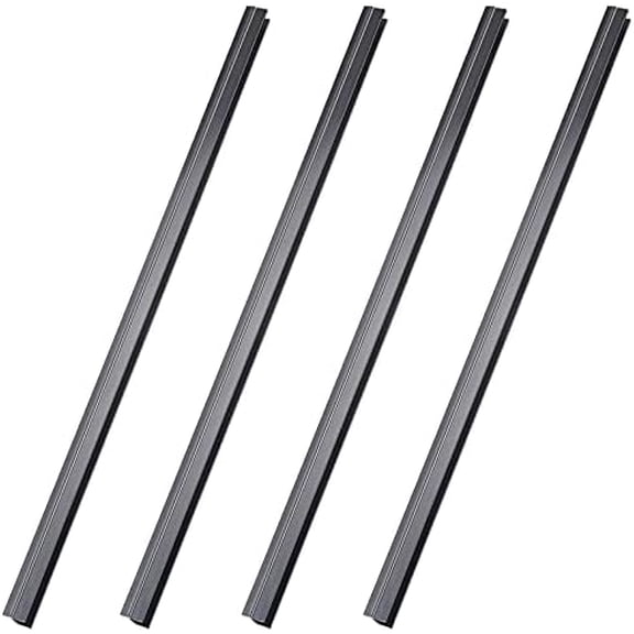 4 Pieces Hanging File Rails PVC Black File Rails Hanging System Keeping Your Folders Neat and Organized(1/2 Inch Drawer Sides 24 Inch Long)$$Office