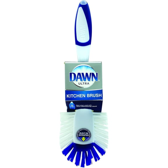 Dawn Radial Head Kitchen Brush, Blue & White