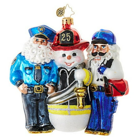 Charity Hospital Christmas Tree Christopher Radko Santa's First Responders Charity Awareness Christmas Ornament ()