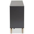 thumbnail image 5 of Baxton Studio Kelson Modern and Contemporary Dark Grey and Gold Finished Wood 2-Door Sideboard Buffet, 5 of 7