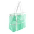 thumbnail image 1 of Beach Bag With Mini Pocket Beach Tote Bags Swimming Pool Foldable Mesh Bags Green, 1 of 9