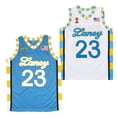 thumbnail image 2 of Camisetas de baloncesto de la escuela secundaria LANEY 23 SPACE JAM Jersey Costura bordado Ropa deportiva al aire libre de alta calidad Azul Blanco amarillo, 2 of 5