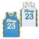 thumbnail image 2 of Camisetas de baloncesto de la escuela secundaria LANEY 23 SPACE JAM Jersey Costura bordado Ropa deportiva al aire libre de alta calidad Azul Blanco amarillo, 2 of 5
