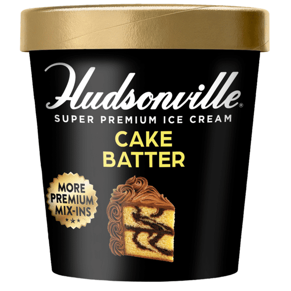 Hudsonville Extra Indulgent Cake Batter Ice Cream Pint, 16 oz, 1 Count