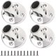 thumbnail image 1 of 4 pack Boat Hand Rail Fitting Heavy Duty 316 Marine Round Base with Screws, Hand Rail Fitting Rail Tube Stanchion Base Column Accessories, 1 of 5