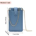 thumbnail image 3 of Bolso de tarjeta para mujer, cadena PI de moda para Bolso de compras de viaje de oficina (azul), 3 of 6