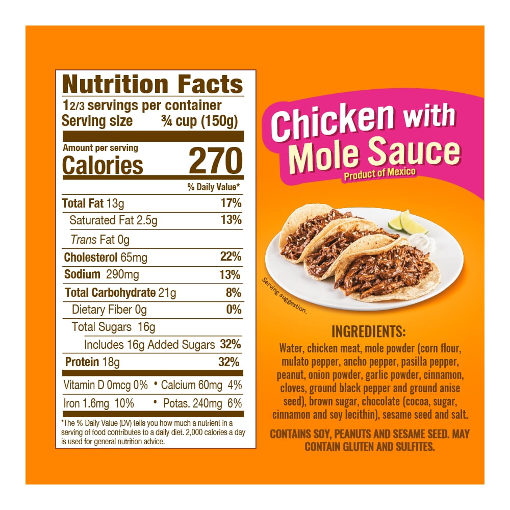 (8 pack) Isadora Chicken with Mole Sauce, 28 oz