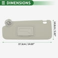 thumbnail image 4 of Unique Bargains Left Driver Side Car Sun Visor for Chevrolet Cruze 2011-2016 Plastic with Mirror No.95034253 Gray, 4 of 6