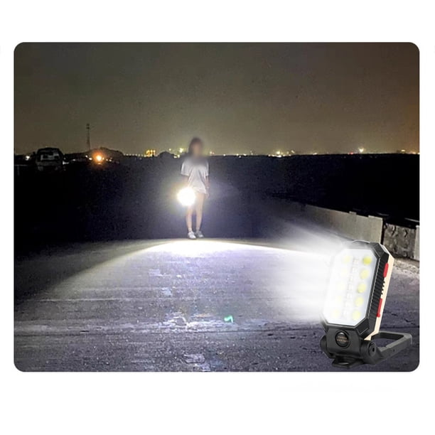 Xihbxyly Luz de Trabajo Magnética para Exteriores, Luz Led Recargable Por Usb, Potente Succión E Iluminación Brillante, Ideal para Mantenimiento de Vehículos y Reparaciones En Exteriores, Tamaño Comp