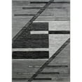 thumbnail image 2 of HR HANDCRAFT RUGS HR Monochromatic/Linear Design Contemporary Hand Carved Area Rug Gray - 7'5" x 10', 2 of 5
