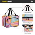 thumbnail image 4 of Travel Hanging Toiletry Bag with 4 Zipped Compartments Waterproof Makeup Accessories Spacious Cosmetic Bag Colorful Rainbow Butterfly Medium, 4 of 9
