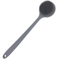 thumbnail image 1 of Silicone Back Scrubber for Shower Bath Body Brush with Long Handle (Gray), 1 of 5