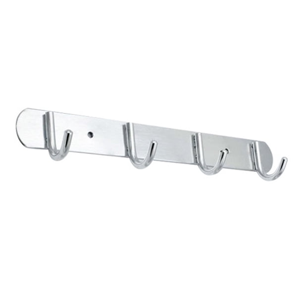 Barra de ganchos de aluminio Worallymy Space 3/4/5/6/7 ganchos sombrero ropa albornoz soporte estante montado en la pared baño cocina percha Worallymy JD735811114