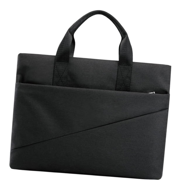 KLKCMS Mallette Pochette Sac de Rangement avec Multiples Poches Sac de Documents Noir