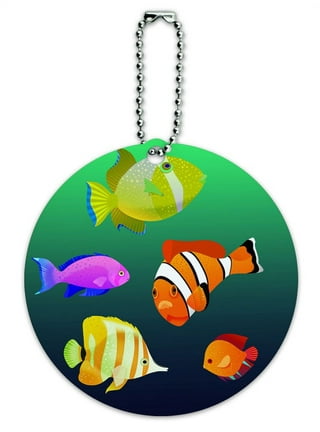 Bass Fish - Fishing Jumping Out of Water Luggage Tags Suitcase ID Set of 2