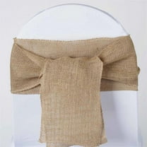 BalsaCircle Natural Brown Burlap Chair Sash Wedding Party Reception