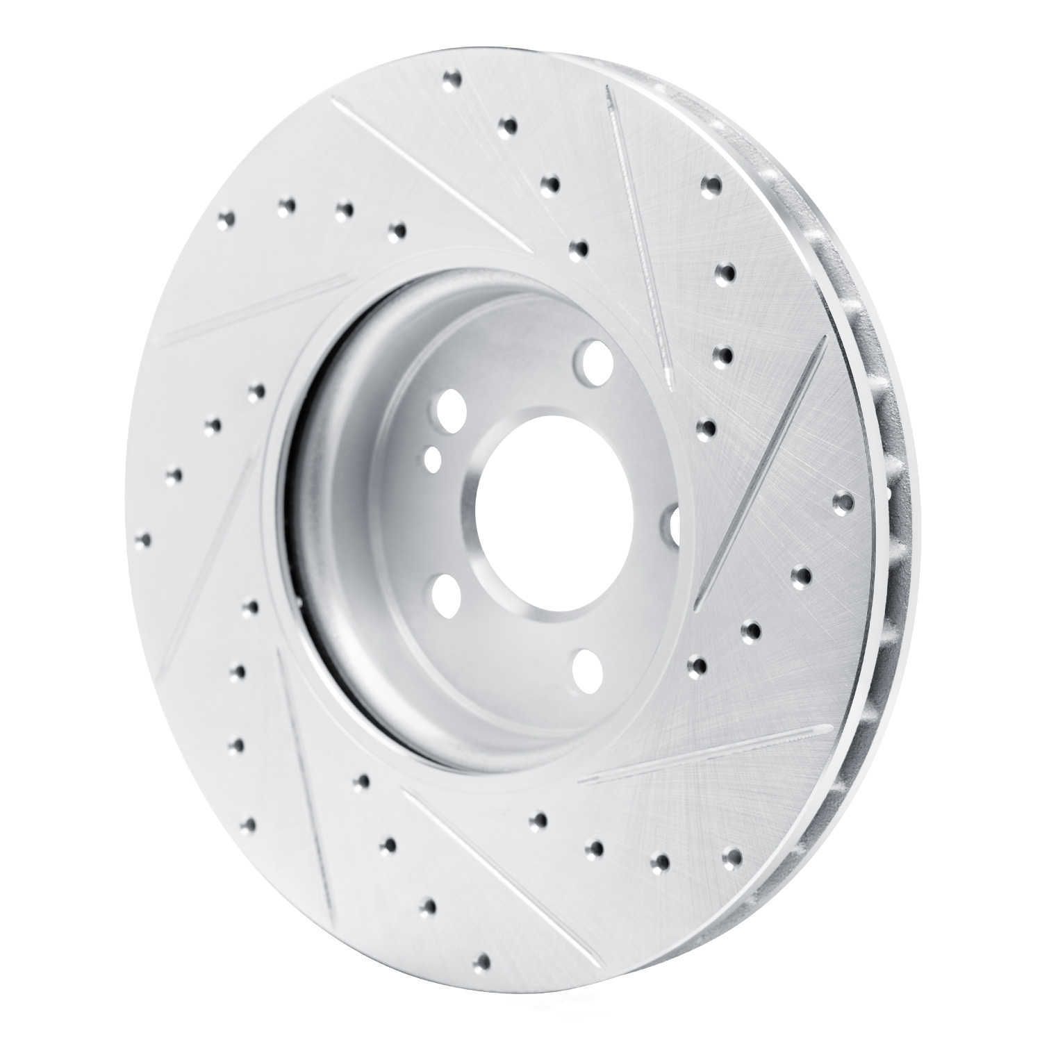 Dynamic Friction Company 631-63186L DFC Brake Rotor - Drilled And Slotted - Silver