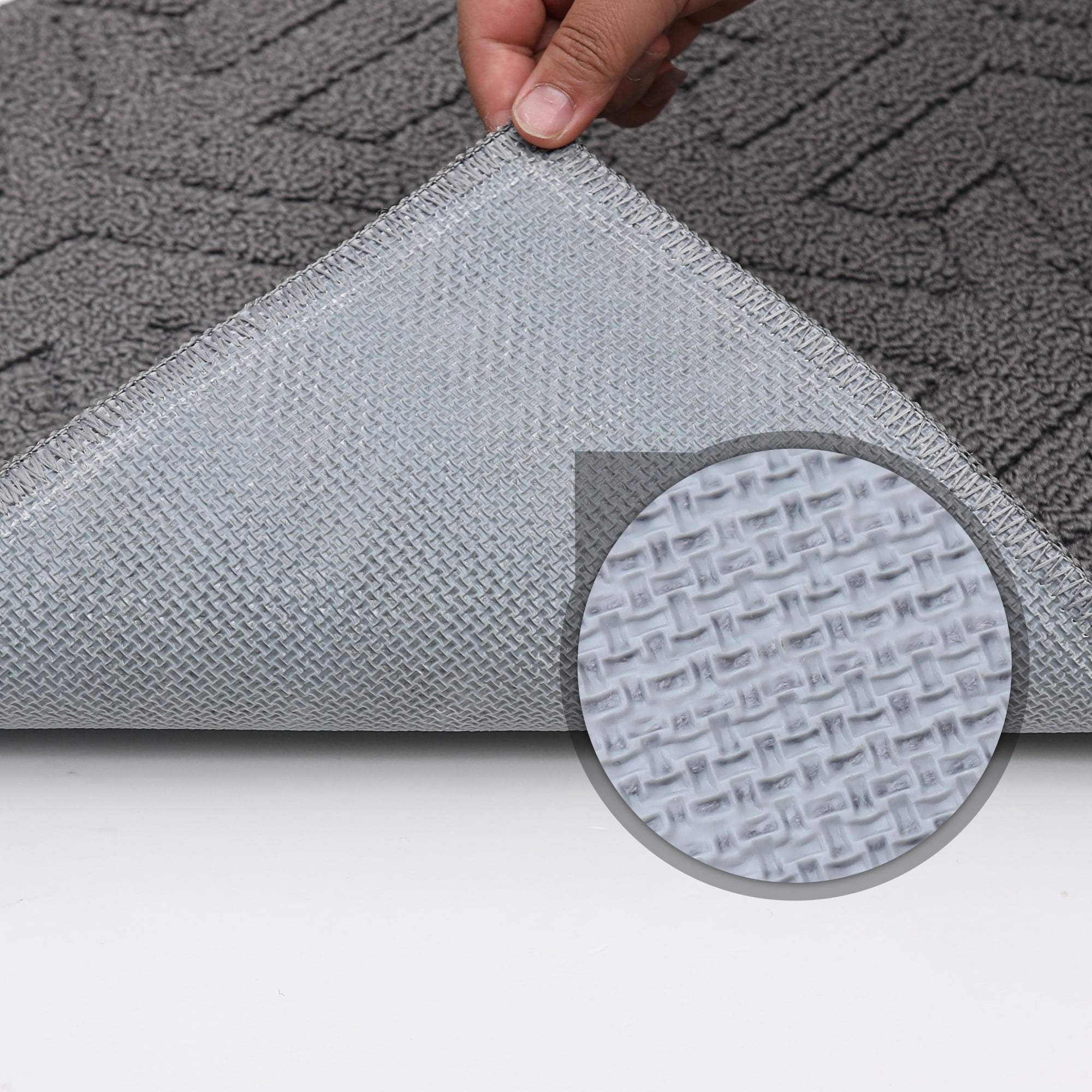 Heeneeso J21 Outdoor Rug Checkered Door Mat, Machine Washable Doormat Indoor Absorbent