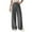 Gray, variant on yillto Women's Casual Palazzo Pants Cotton Linen Elastic High Waist Trendy Wide Leg Long Trousers