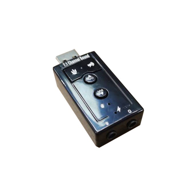 sweethay Adaptador de sonido de canal USB7.1 Tarjeta estéreo externa sin controlador Dispositivo USB de audio para escritorio Cables de audio/vídeo