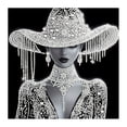 thumbnail image 2 of Elegant Lady Rhinestone Art Kit, Diy Diamond Painting With Numbered Canvas, for Home Wall Decor, G, 2 of 5