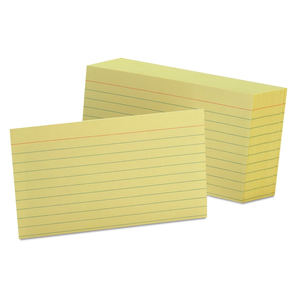 (4 pack) Oxford, OXF7321CAN, Colored Ruled Index Cards, 100 / Pack