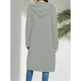 thumbnail image 4 of UQJfacai Women Long Zip Up Hoodies Tunic Sweatshirt Fall Winter Long Sleeve Hooded Coats Jacket Causal Outerwear with Pockets, 4 of 6