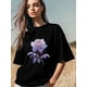 thumbnail image 3 of Camiseta de mujer, camisetas de manga corta, tops casuales, camiseta de cuello redondo con rosas coloridas para mujer, 3 of 8