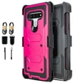 thumbnail image 1 of Value Pack ! for LG Stylo 6 case Phone Case 360° Cover Built In Screen Protector Clip Kickstand Holster Hybrid Shock Bumper (Pink), 1 of 4