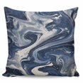 thumbnail image 2 of White Navy Blue Decorative Pillowcase 16''x16'', Marble Texture Abstract Art Throw Pillow Covers Soft Cushion Case for Couch Sofa Bedroom Living Room, Pillowcase Boho Decor, 2 of 8